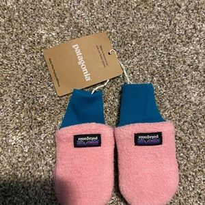 Patagonia Pink and Teal Baby Mittens